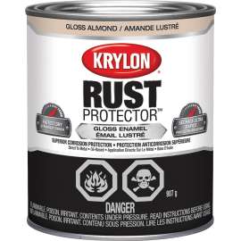 Krylon Rust Protector 69202 Enamel Paint, Gloss, Almond, 1 qt