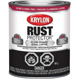 Krylon 469204000 Enamel Paint, Gloss, Classic Red, 32 oz Can