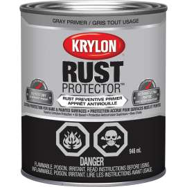 Krylon Rust Protector 469225000 Enamel Primer, Gray, 946 ml