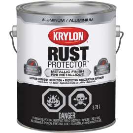 Krylon 69406 Oil-Based Enamel Paint, 3.78 l, Metallic, 125 sq-ft Coverage, 100 deg F Flash