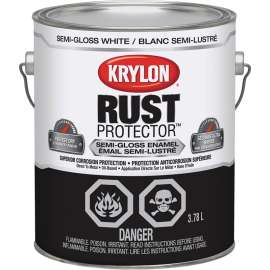 Krylon 69407 Oil-Based Enamel Paint, 3.78 l, Semi-Gloss, 125 sq-ft Coverage, 100 deg F Flash