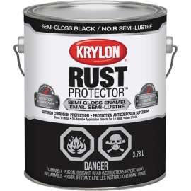 Krylon 69408 Oil-Based Enamel Paint, 3.78 l, Semi-Gloss, 125 sq-ft Coverage, 100 deg F Flash