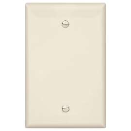 Eaton Wiring Devices PJ13LA Blank Wallplate, 4.87 in L, 3.13 in W, 0.08 in Thick, 1 -Gang, Polycarbonate