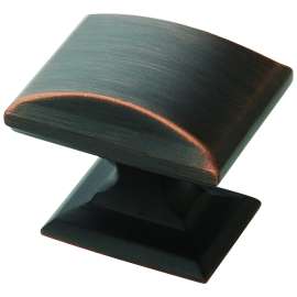 Amerock Candler Series BP29340ORB Cabinet Knob, 1-1/8 in Projection, Zinc, Oil-Rubbed Bronze