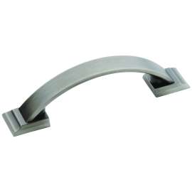 Amerock Candler Series BP29349AS Cabinet Pull, 4-3/8 in L Handle, 3/4 in H Handle, 1-1/8 in Projection, Zinc