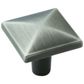 Amerock Extensity Series BP29370AS Cabinet Knob, 1-1/16 in Projection, Zinc, Antique Silver