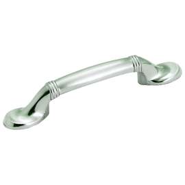 Amerock Sterling Traditions Series BP1300G9 Cabinet Pull, 5-1/4 in L Handle, 1-1/16 in Projection, Zinc, Sterling Nickel