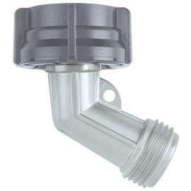 Gilmour 801604-1002 Gooseneck Hose Connector, Metal/Plastic, Black/Silver