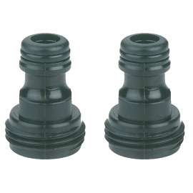 Gilmour 829084-1002 Hose End Adapter, 3/4 in, Male x Female, Polymer, Black