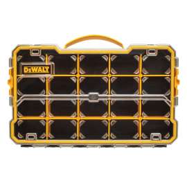 DeWALT DWST14830 Pro Organizer, 17-5/8 in L, 11 in W, 2-7/8 in H, 20-Compartment, Polycarbonate, Black/Yellow