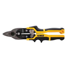 DeWALT DWHT14694 Aviation Snip, 9-1/4 in OAL, 1 in L Cut, Bullnose, Straight Cut, Chrome Vanadium Steel Blade