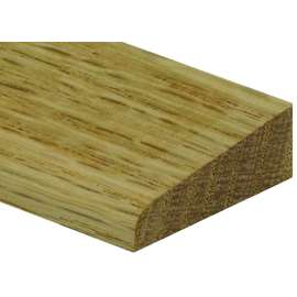 SHUR-TRIM FW3810NAT03 Tile Reducer, 3 ft L, 1-3/4 in W, 7/16 in Thick, Hardwood, Natural Oak