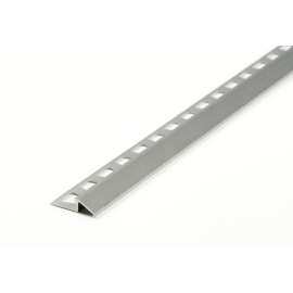 M-D 31359 Tile Edge Reducer, 96 in L, 3/8 in W, Ceramic, Clear Anodized