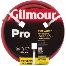 Gilmour 18-58025 Garden Hose, 25 ft L, Rubber