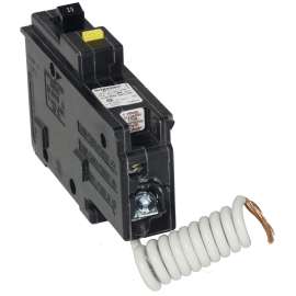 Schneider Electric Homeline CHOM120GFI Circuit Breaker, GFCI, Mini, 20 A, 1 -Pole, 120/240 VAC, Plug Mounting