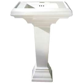 American Standard Town Square Series 0031.000.020 Pedestal Leg, 28 in L, 28 in W, 10 in H, Ceramic, White