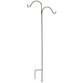 Landscapers Select GB-3091-3L Shepherd Hook, 24 in L, 84 in H, Steel, Black, Matte, Floor Standing Mounting