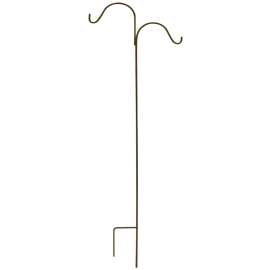 Landscapers Select GB-3092-3L Shepherd Hook, 24 in L, 64 in H, Steel, Black, Matte, Floor Standing Mounting