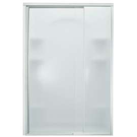 Sterling 1500D-48S Shower Door, Tempered Glass, Textured Glass, Framed Frame, Aluminum Frame