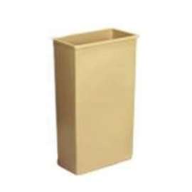 CONTINENTAL COMMERCIAL 8322BE Trash Receptacle, 23 gal Capacity, Plastic, Beige