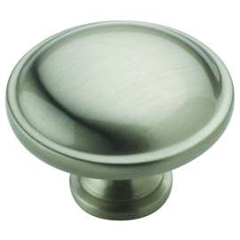 Amerock Allison Value Series BP53015G10 Cabinet Knob, 15/16 in Projection, Zinc, Satin Nickel