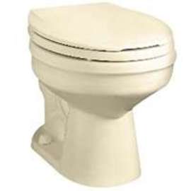 American Standard Galaxy 3352-208 Toilet Bowl, Round, 1.6 gpf Flush, 12 in Rough-In, Vitreous China, Bone