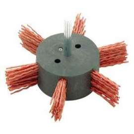 MIBRO 1512405 Wire Wheel Brush, 4 in Dia, 1/4 in Arbor/Shank, Nylon Bristle