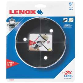 Lenox Speed Slot 2060591 Hole Saw, 5 in Dia, 1-5/8 in D Cutting, 4/6 TPI, HSS Cutting Edge