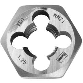 IRWIN 9741 Metric Die, M11-1.5 Thread, Fine Thread, Right Hand Thread, HCS