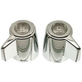 Danco 88048 Faucet Handle, Zinc, Chrome Plated, For: Delux Two Handle Kitchen, Lavatory and Bath Faucets