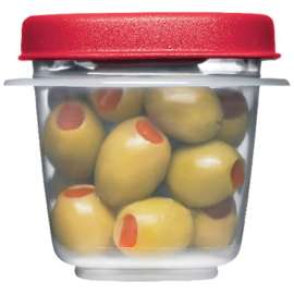 Rubbermaid 1776477 Food Storage Container, 0.5 Cup Capacity, Plastic, Clear, 3.2 in L, 6.4 in W, 2.6 in H