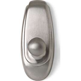 Command 17061-BN Decorative Hook, 3 lb Weight Capacity, Plastic, Brushed Nickel