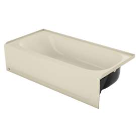 BOOTZ Aloha 011-4364-06/2364 Bathtub, 60 in L, 30 in W, 14-1/4 in H, Porcelain/Steel, Bone, Rectangular