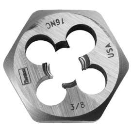 IRWIN 9436 Machine Screw Die, 3/8-24 Thread, NF Thread, Right Hand Thread, HCS