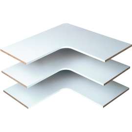 Easy Track RS3003 Corner Shelf, 14 in L, 29-7/8 in W