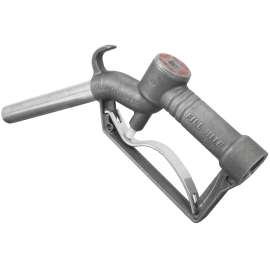 Fill-Rite FRHMN100S Manual Nozzle with Hook, 1 in, FNPT, Aluminum, Silver