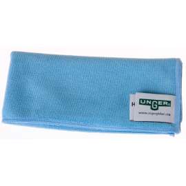 Professional Unger MF40B Wiping Cloth, 16 in L, 15 in W, Microfiber, Blue
