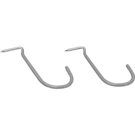 CRAWFORD HS15 Storage Hook, 20 lb, Hammer-In Mounting, Steel, Gray, Zinc