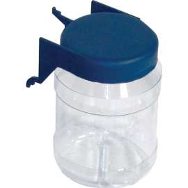 CRAWFORD JC12 Organizer Jar, 3 in L, 2 in W, 3-3/8 in H, Plastic, Clear
