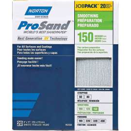 NORTON ProSand 07660768171 Sanding Sheet, 11 in L, 9 in W, Medium, 150 Grit, Aluminum Oxide Abrasive