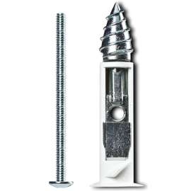 COBRA ANCHORS 367S Driller Toggle Bolt, 3 in L, Zinc, Chrome Zinc, 110 lb