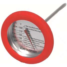 Starfrit 093800 003 0000 Meat Thermometer, 135 to 185 deg F, Red