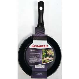 Starfrit La Forge Aroma Series 0308750060000 Fry Pan, 8 in Dia, Aluminum, Black, Non-Stick: Yes, Dishwasher Safe: Yes