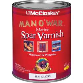 McCloskey Man O'War 080.0006539.005 Marine Spar Varnish, Gloss, Clear, 1 qt