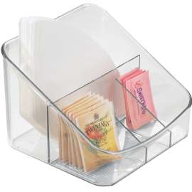 iDESIGN LINUS 59730 Coffee Holder, Plastic, Clear, 5 in L, 6.8 in W, 7.3 in H