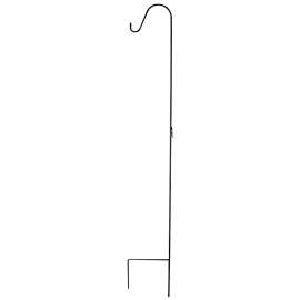 Landscapers Select GB-3090 Single Shepherd Hook, 12 in L, 84 in H, Steel, Black, Black, Floor Standing Mounting