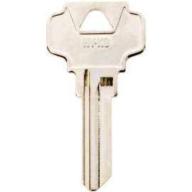 Hy-Ko 11050DE6 Key Blank, Brass, Nickel Plated