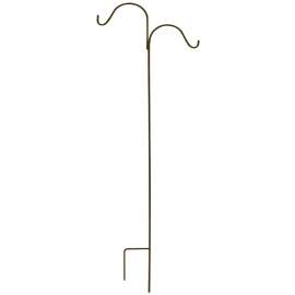Landscapers Select GB-3092-1 Shepherd Hook, 24 in L, 64 in H, Steel, Hammertone Bronze, Matte, Floor Standing Mounting