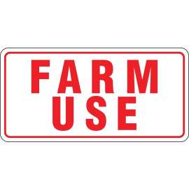 Hy-Ko 20550 Weatherproof Rural/Urban Sign, Farm Use, 12 in W x 6 in L