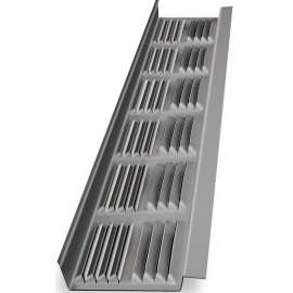 Master Flow LSV8 Soffit Vent, 2-3/4 in L, 1/4 in W, 68 sq-ft Net Free Ventilating Area, Aluminum, Mill